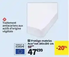 Conforama Protège-matelas acar'net 140x190 cm offre