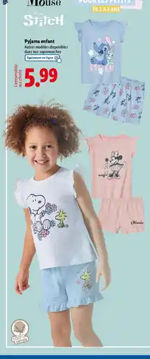 Lidl Pyjama enfant offre
