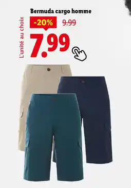 Lidl Bermuda cargo homme offre