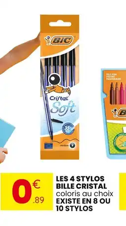 Stokomani Les 4 stylos bille cristal offre