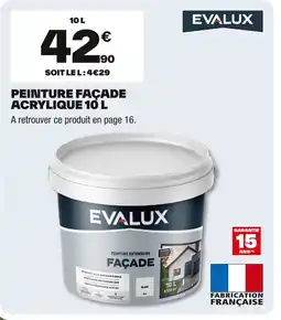 Brico Dépôt EVALUX Peinture façade acrylique offre