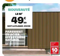 Brico Dépôt Parement en acier effetchêne naturel offre
