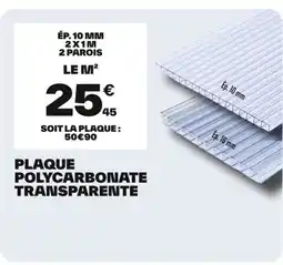 Brico Dépôt Plaque polycarbonate transparente offre