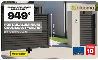 Brico Dépôt Portail aluminium coulissant celtis offre