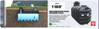 Brico Dépôt Récupérateur d'eau enterre offre