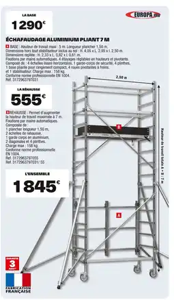 Brico Dépôt Échafaudage aluminium pliant offre