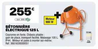 Brico Dépôt Bétonnière électrique offre