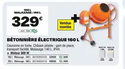 Brico Dépôt Bétonnière électrique offre
