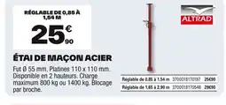 Brico Dépôt Étai de maçon acier offre