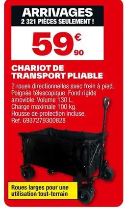 Brico Dépôt Chariot de transport pliable offre