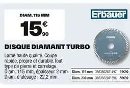 Brico Dépôt Disque diamant turbo offre
