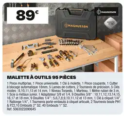 Brico Dépôt Malette à outils 95 pièces offre