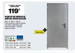 Brico Dépôt Porte de service métal non isolée offre