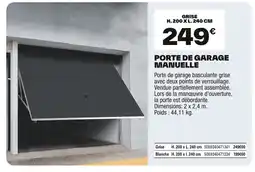 Brico Dépôt Porte de garage manuelle offre
