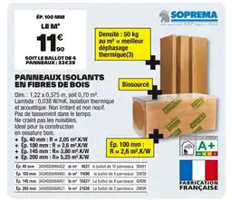 Brico Dépôt SOPREMA Panneaux isolants en fibres de bois offre