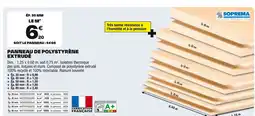 Brico Dépôt SOPREMA Panneau de polystyrène extrude offre