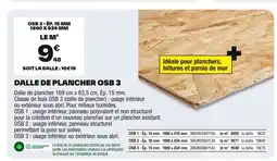 Brico Dépôt Dalle de plancher osb 3 offre
