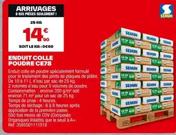 Brico Dépôt Enduit colle poudre ce78 offre