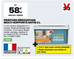 Brico Dépôt Peinture de renovation multi-supports satin offre