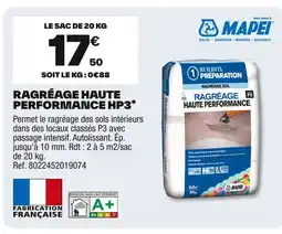 Brico Dépôt MAPEI Ragréage haute performance hp3 offre