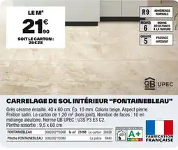 Brico Dépôt Carrelage de sol intérieur fontainebleau offre
