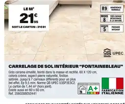 Brico Dépôt Carrelage de sol intérieur fontainebleau offre