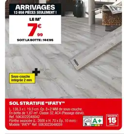 Brico Dépôt Sol stratifie ifaty offre