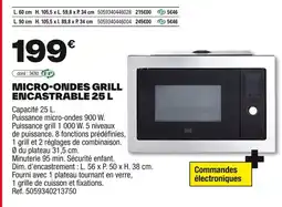 Brico Dépôt Micro-ondes grill encastrable offre