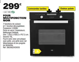 Brico Dépôt Four multifonction noir offre