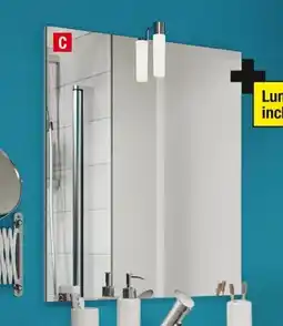 Brico Dépôt Miroir et luminaire aruna offre