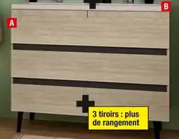 Brico Dépôt Meuble à poser decor bois clair/gris style offre