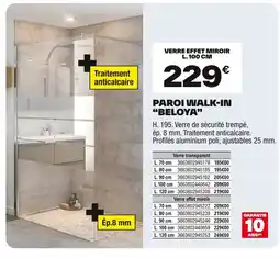 Brico Dépôt Paroi walk-in beloya offre