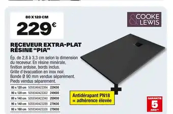 Brico Dépôt Receveur extra-plat résine pia offre