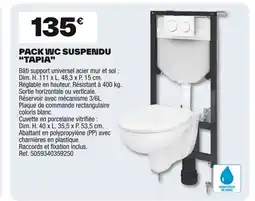 Brico Dépôt Pack wc suspendu tapia offre
