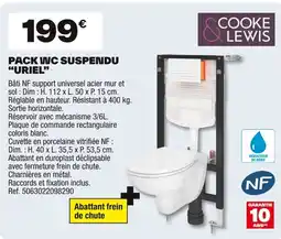 Brico Dépôt Pack wc suspendu uriel offre