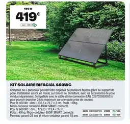 Brico Dépôt Kit solaire bifacial 460wc offre