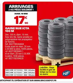 Brico Dépôt Gaine nue icta 100 m offre