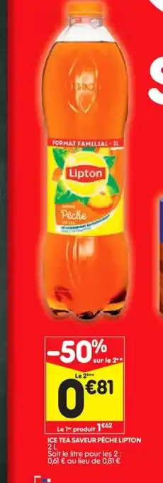 Leader Price Ice Tea Saveur Pêche Lipton offre