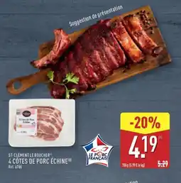 ALDI ST-CLÉMENT LE BOUCHER 4 côtes de porc échine offre