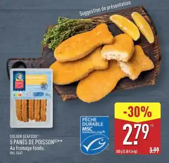 ALDI GOLDEN SEAFOOD 5 Panes de poisson offre