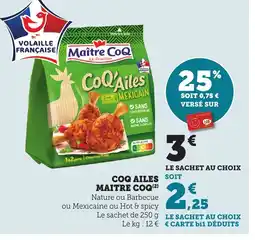 Maximarché MAITRE COQ Coq ailes offre