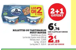 Maximarché PETIT NAVIRE Rillettes ou tartinables offre