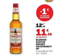 Maximarché SIR EDWARD'S 40° Blended scotch whisky offre