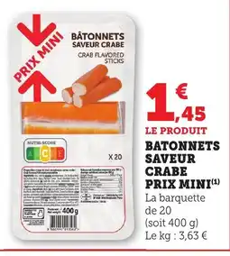 Maximarché Bâtonnets saveur crabe offre