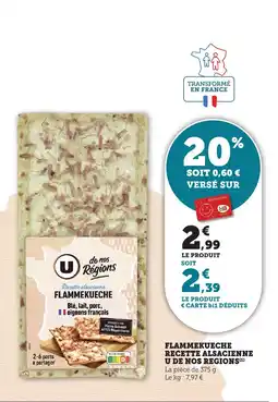 Maximarché Flammekueche recette alsacienne u de nos regions offre