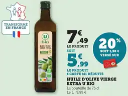 Maximarché U BIO Huile d'olive vierge extra offre