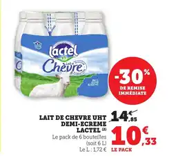Maximarché LACTEL Lait de chevre uht demi-ecreme offre