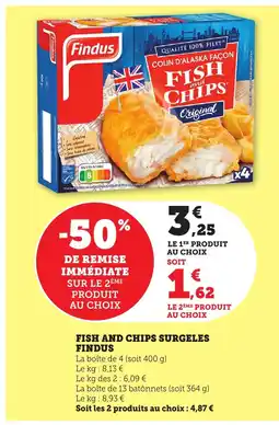 Maximarché FINDUS Fish and chips surgeles offre