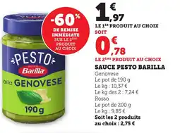 Maximarché BARILLA Sauce pesto offre