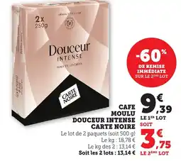 Maximarché CARTE NOIRE Cafe mooulu douceur intense offre